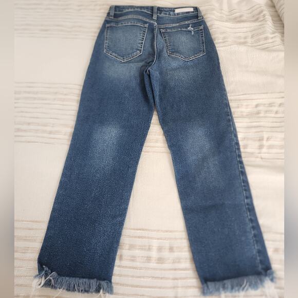 Cello high-waist straight frayed hem denim jeans size 3 - Picture 2 of 9